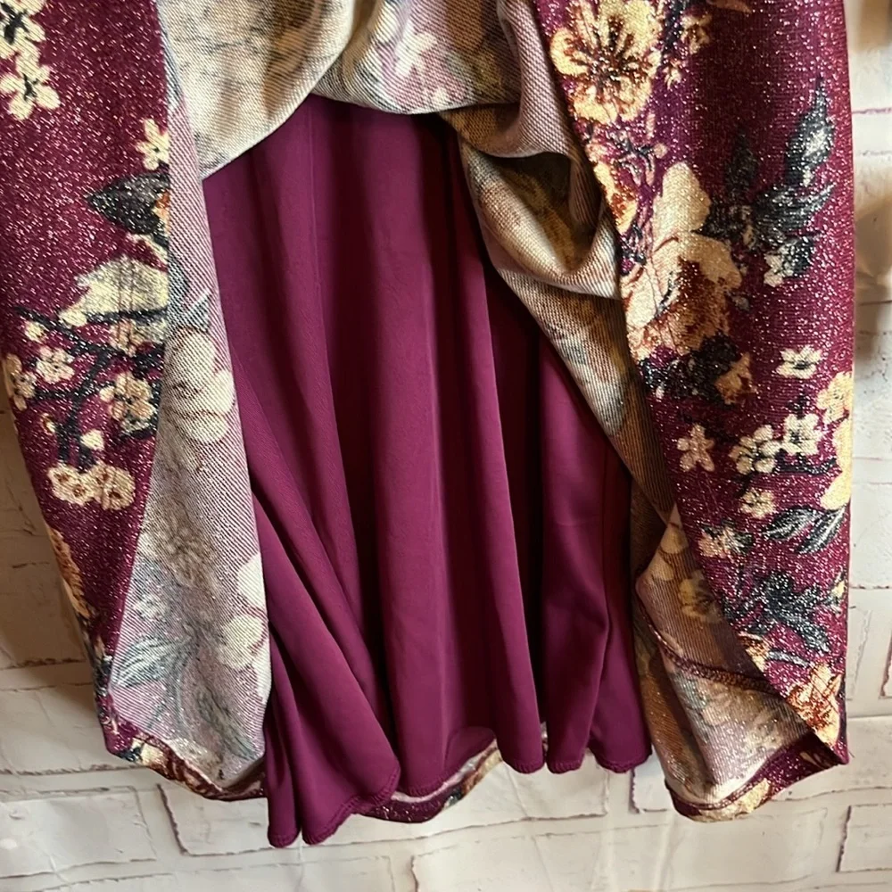 Gorgeous JUNIORS BEBOP SPARKLE FLORAL SWING DRESS XXS - Picture 10 of 16